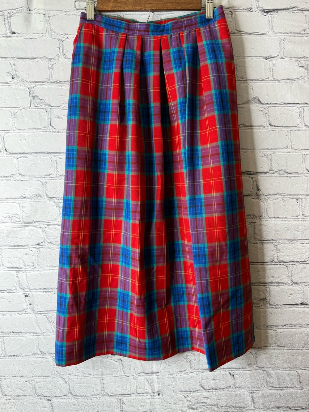 Pendleton Red Plaid Midi Skirt - Classic Tartan Women's Skirt size 6